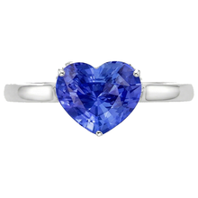 Afbeelding in Gallery-weergave laden, echte heart diamant 2karaat ring zijaanzicht