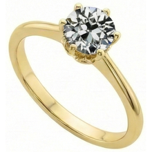 Afbeelding in Gallery-weergave laden, echte round diamant 1.50karaat ring zijaanzicht