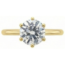 Afbeelding in Gallery-weergave laden, echte round diamant 1.50karaat ring bovenaanzicht