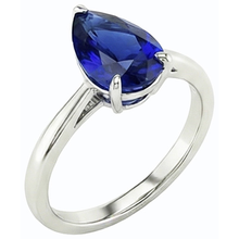 Afbeelding in Gallery-weergave laden, echte pear diamant 2.50karaat ring close-up detail