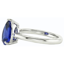 Afbeelding in Gallery-weergave laden, echte pear diamant 2.50karaat ring bovenaanzicht