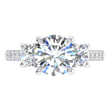 Afbeelding in Gallery-weergave laden, Dames Verloving Ring Rond Natuurlijke Diamant