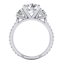 Afbeelding in Gallery-weergave laden, Dames Verloving Ring Rond Natuurlijke Diamant