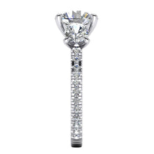 Afbeelding in Gallery-weergave laden, Dames Verloving Ring Rond Natuurlijke Diamant