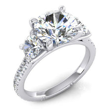 Afbeelding in Gallery-weergave laden, Dames Verlovingsring Rond Natuurlijke Echte Diamant (Niet labgekweekt)