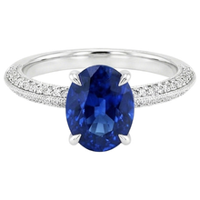 Afbeelding in Gallery-weergave laden, echte round diamant 5.50karaat ring bovenaanzicht