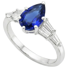 Afbeelding in Gallery-weergave laden, echte pear diamant 4karaat ring zijaanzicht