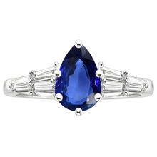 Afbeelding in Gallery-weergave laden, echte pear diamant 4karaat ring profielweergave