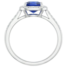 Afbeelding in Gallery-weergave laden, echte round diamant 3karaat ring zijaanzicht