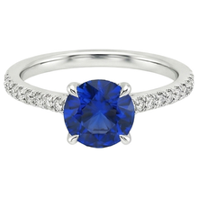 Afbeelding in Gallery-weergave laden, echte round diamant 2.50karaat ring close-up detail