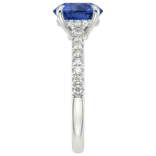 Afbeelding in Gallery-weergave laden, echte round diamant 2.50karaat ring profielweergave