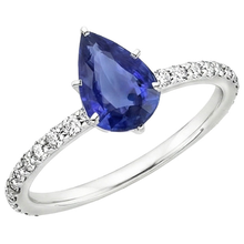 Afbeelding in Gallery-weergave laden, Dames edelsteen ring blauwe saffier en Natuurlijke echte diamanten ( niet in een laboratorium gekweekt ) gouden sieraden 5,25 karaat