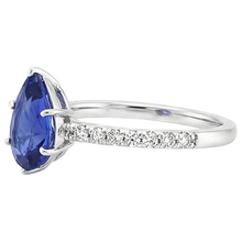 Afbeelding in Gallery-weergave laden, Dames edelsteen ring blauwe saffier en Natuurlijke echte diamanten ( niet in een laboratorium gekweekt ) gouden sieraden 5,25 karaat
