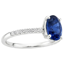 Afbeelding in Gallery-weergave laden, Dames edelsteen ring ovaal geslepen met Natuurlijke echte diamanten ( niet in een laboratorium gekweekt ) accenten 5 karaat