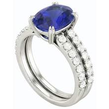 Afbeelding in Gallery-weergave laden, echte round diamant 4.50karaat ring profielweergave