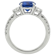 Afbeelding in Gallery-weergave laden, echte round diamant 3karaat ring op wit