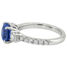 Afbeelding in Gallery-weergave laden, echte round diamant 3karaat ring bovenaanzicht