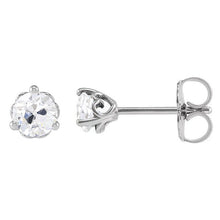 Afbeelding in Gallery-weergave laden, Dames gouden oorbellen Old Mine Cut Echt Diamond Studs 4 karaat