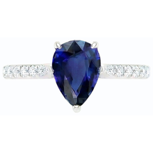 Afbeelding in Gallery-weergave laden, echte round diamant 3karaat ring profielweergave