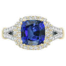 Afbeelding in Gallery-weergave laden, echte round diamant 3.25karaat ring zijaanzicht