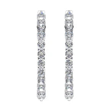 Afbeelding in Gallery-weergave laden, Dames Drijvende Ronde Echt Diamanten Hoepel Oorbellen 3,60 Karaat 1,5 Inch