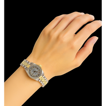 Afbeelding in Gallery-weergave laden, Dames Rolex Datum-just horloge met diamanten witte wijzerplaat P5
