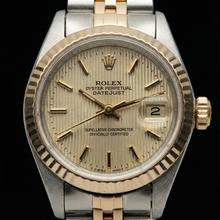 Afbeelding in Gallery-weergave laden, Dames Rolex datum gewoon horloge wijzerplaat tweekleurige Jubileum armband