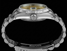 Afbeelding in Gallery-weergave laden, Dames Rolex horloge Datumjust wijzerplaat roestvrij staal Jubileum armband gecanneleerde lunette