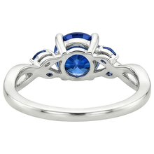 Afbeelding in Gallery-weergave laden, echte round saffier 2.50karaat ring op wit