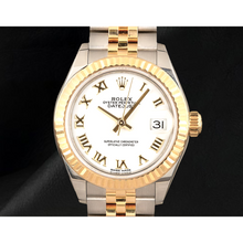 Afbeelding in Gallery-weergave laden, Datejust 279173 Rolex Tweekleurig Dameshorloge met Witte Romeinse Wijzerplaat
