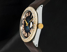 Afbeelding in Gallery-weergave laden, Rolex Datejust 1601 36 mm Chocoladebruine Romeinse Diamanten Wijzerplaat Rubberen Band Horloge