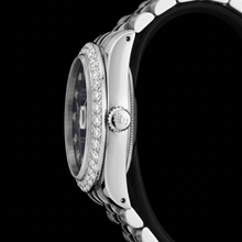 Afbeelding in Gallery-weergave laden, Datejust Rolex 26mm Diamanten Lunette Blauwe Diamanten Wijzerplaat 6916 Roestvrij Staal Horloge