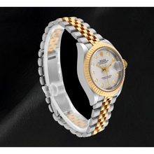 Afbeelding in Gallery-weergave laden, Datejust Rolex 28 mm Zilveren Diamanten Wijzerplaat Tweekleurig Dameshorloge 279173