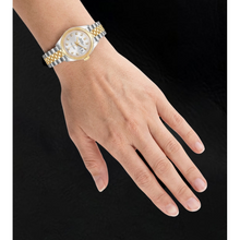 Afbeelding in Gallery-weergave laden, Datejust Rolex 28 mm Zilveren Diamanten Wijzerplaat Tweekleurig Dameshorloge 279173