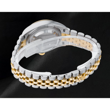 Afbeelding in Gallery-weergave laden, Datejust Rolex 28 mm Dames Gekartelde Lunette Roestvrij Staal En Gouden Horloge 279173