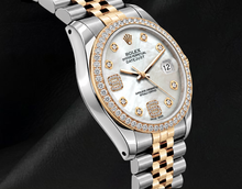 Afbeelding in Gallery-weergave laden, Rolex Datejust 16013 36 mm Wit Parelmoer Arabische Diamanten Wijzerplaat Tweekleurig Horloge