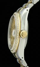 Afbeelding in Gallery-weergave laden, Datejust champagne con quadrante a bastone Orologio Rolex da donna in acciaio inossidabile e lunetta