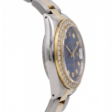 Afbeelding in Gallery-weergave laden, Datumjust Rolex heren geelgoud roestvrij staal tweekleurig horloge snel ingesteld