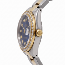 Afbeelding in Gallery-weergave laden, Datumjust Rolex heren geelgoud roestvrij staal tweekleurig horloge snel ingesteld