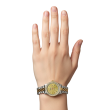 Afbeelding in Gallery-weergave laden, Datumjust Champagne Stok wijzerplaat Rolex dameshorloge roestvrij staal & rand P2