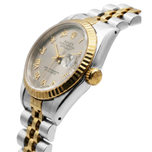 Afbeelding in Gallery-weergave laden, Datumjust Rolex-horloge voor dames, tweekleurige grijze Romeinse wijzerplaat