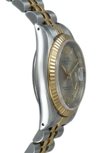 Afbeelding in Gallery-weergave laden, Datumjust Rolex-horloge voor dames, tweekleurige grijze Romeinse wijzerplaat