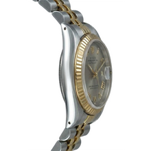 Afbeelding in Gallery-weergave laden, Datumjust Rolex-horloge voor dames, tweekleurige grijze Romeinse wijzerplaat