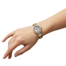 Afbeelding in Gallery-weergave laden, Datumjust Rolex dameshorloge tweekleurige Oester-armband met diamanten wijzerplaat P5
