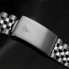 Afbeelding in Gallery-weergave laden, Datumjust horloge Aangepaste blauwe diamanten wijzerplaat rand Rolex jubileumarmband Roestvrij staal snel ingesteld