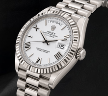 Afbeelding in Gallery-weergave laden, Rolex Day-Date 228239 40mm Witte Romeinse Wijzerplaat 18K Witgoud Horloge