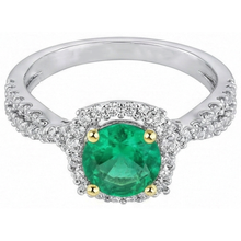 Afbeelding in Gallery-weergave laden, Fijne Smaragd Edelsteen Ring – zijaanzicht