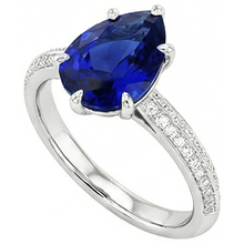 Afbeelding in Gallery-weergave laden, Diamant Ceylon Sapphire Trouwring Prong Set Sieraden 3.50 Karaat