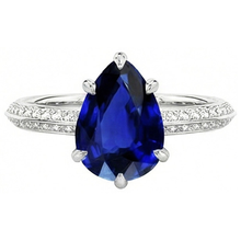Afbeelding in Gallery-weergave laden, Diamant Ceylon Sapphire Trouwring Prong Set Sieraden 3.50 Karaat