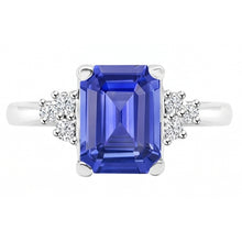 Afbeelding in Gallery-weergave laden, Diamant Emerald Ceylon Sapphire Jubileumring 3,50 karaat